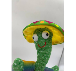 Танцующий кактус в мексиканской шляпе и пончо Dancing Cactus (100)