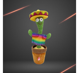 Танцующий кактус в мексиканской шляпе и пончо Dancing Cactus (100)