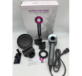 Фен стайлер для волос 5в1 Super hair dryer Fan с держателем на стену Серый (20)