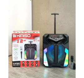 Портативная колонка Kimiso QS-1214 12inch с микрофоном и светомузыкой (4)