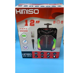 Портативная колонка Kimiso QS-1214 12inch с микрофоном и светомузыкой (4)