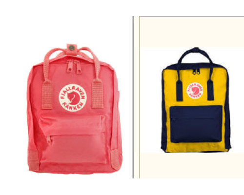 Рюкзак Fjallraven Kanken Classic ЖЕЛТО-СИНИЙ (50) \ Рюкзак Fjallraven Kanken Classic РОЗОВЫЙ  (50)