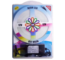 Светодиодная лента 5 метров, силиконовая, влагозащищенная NEON LED RGB (40)
