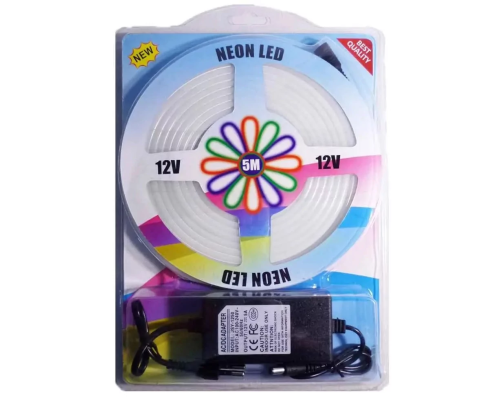 Светодиодная лента 5 метров, силиконовая, влагозащищенная NEON LED RGB (40)