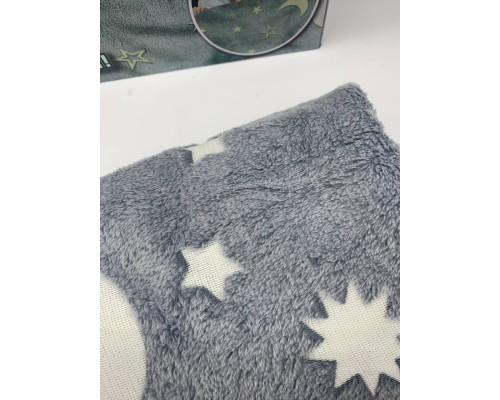 Светящийся теплый и нежный плед Magic Blanket 100х150 GREY (60)