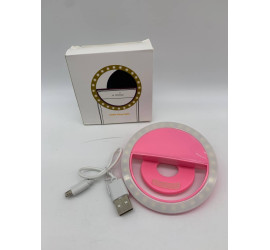 Светодиодное селфи кольцо РОЗОВОЕ Selfie Ring Light (200)