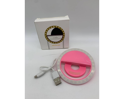 Светодиодное селфи кольцо РОЗОВОЕ Selfie Ring Light (200)