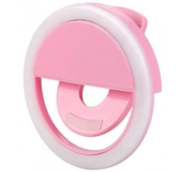 Светодиодное селфи кольцо РОЗОВОЕ Selfie Ring Light (200)