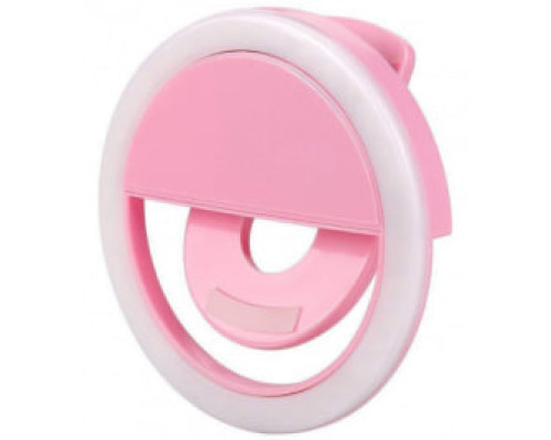 Светодиодное селфи кольцо РОЗОВОЕ Selfie Ring Light (200)