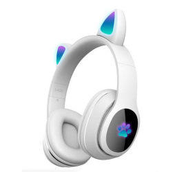 Беспроводные наушники с кошачьими ушками L400 WHITE (60)