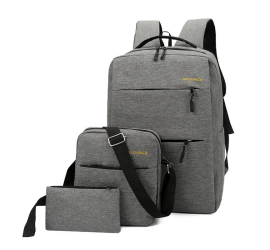 Рюкзак, сумка, клатч, набор 3 в 1 Backpack SILVER (100)
