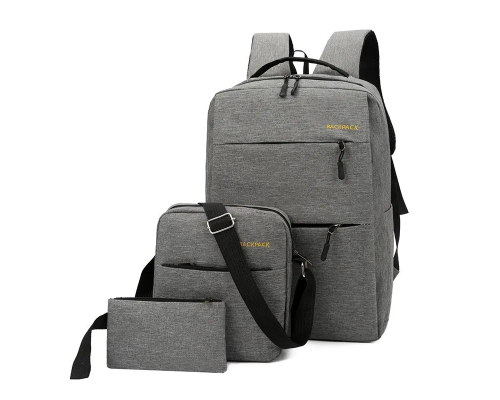 Рюкзак, сумка, клатч, набор 3 в 1 Backpack SILVER (100)