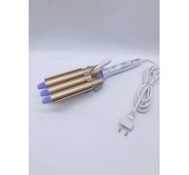 Плойка тройная Kemei JFQ-KM-1010 White/Gold (40)