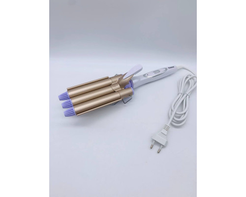 Плойка тройная Kemei JFQ-KM-1010 White/Gold (40)