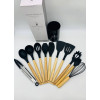 Силиконовый кухонный набор принадлежностей Kitchen stuff 12 предметов BLACK (24)