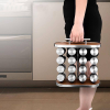 Карусель для специй 16 отсеков Stainless steel and wood (10)
