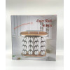 Карусель для специй 16 отсеков Stainless steel and wood (10)