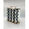 Карусель для специй 16 отсеков Stainless steel and wood (10)