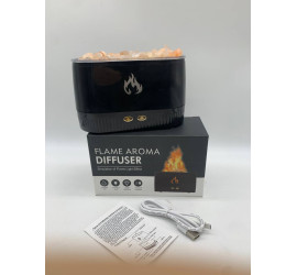 Соляная лампа SALT LAMP WITH ROCKS ночник с имитацией пламени BLACK (40)