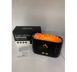 Соляная лампа SALT LAMP WITH ROCKS ночник с имитацией пламени BLACK (40)