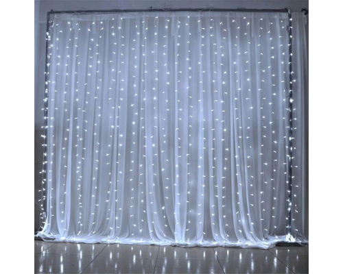 Гирлянда-штора светодиодная 160 LED 2х2 м USB БЕЛЫЙ (100)