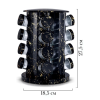 Карусель для специй 16 отсеков Marble BLACK (9)