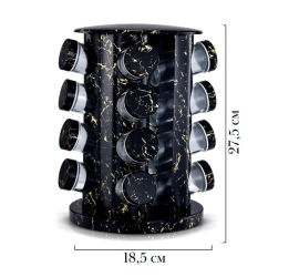 Карусель для специй 16 отсеков Marble BLACK (9)