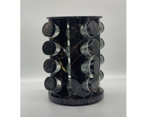 Карусель для специй 16 отсеков Marble BLACK (9)