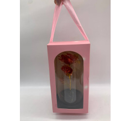 Роза в колбе LED RED GOLD (72)