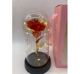 Роза в колбе LED RED GOLD (72)