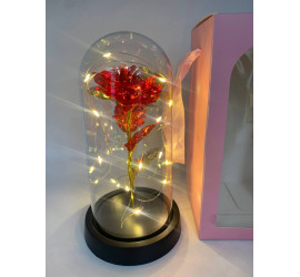 Роза в колбе LED RED GOLD (72)