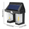 Фонарь на солнечной батарее с датчиком движения Solar Wall Lamp COBA CB-228 (80)