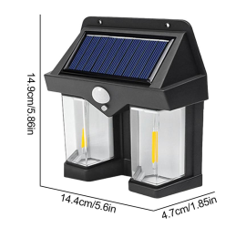 Фонарь на солнечной батарее с датчиком движения Solar Wall Lamp COBA CB-228 (80)