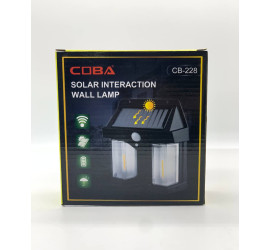 Фонарь на солнечной батарее с датчиком движения Solar Wall Lamp COBA CB-228 (80)