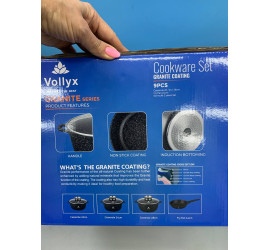 Набор посуды 9 предметов Vollyx Cookware Set BLACK (4)
