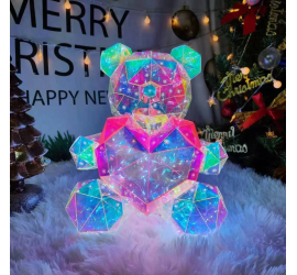 Светодиодный мишка с сердечком Love Bear LED 25см PINK (14)