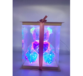Светодиодный мишка с сердечком Love Bear LED 25см PINK (14)