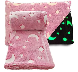 Светящийся теплый и нежный плед Magic Blanket 150х200 PINK (100)