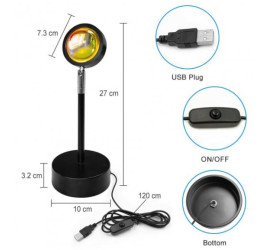 Проектор-ночник Модель30 напольная лампа Sunset Lamp проектор золотого заката (40)