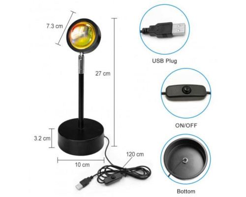 Проектор-ночник Модель30 напольная лампа Sunset Lamp проектор золотого заката (40)